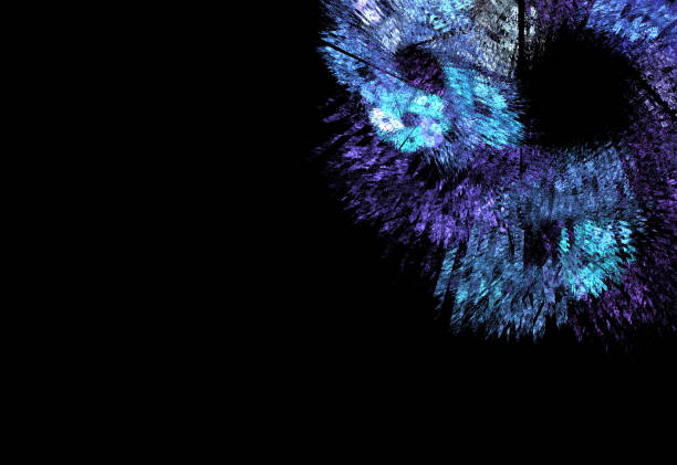 istock Abstract illustration of a fractal pattern on black background 870899600