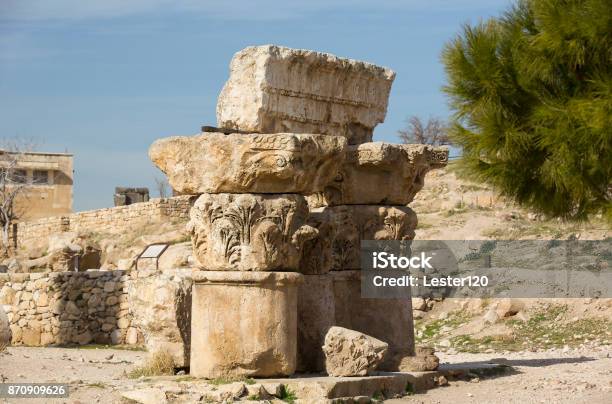 The Ruins Of The Ancient Citadel In Amman Stock Photo - Download Image Now - Amman, Ancient, Antique