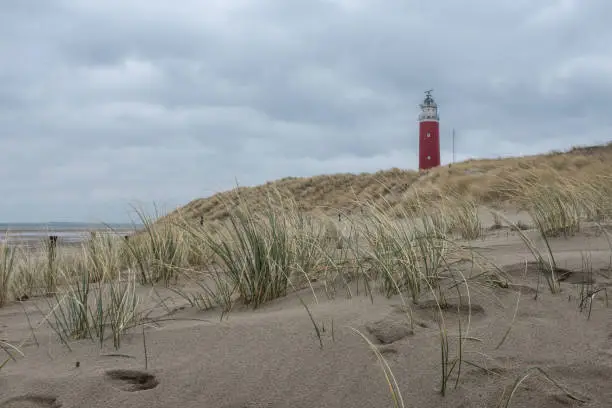 View on old lighthouse of De Cocksdorp, on Tuesday 28 February 2017, Texel, The Netherlands.