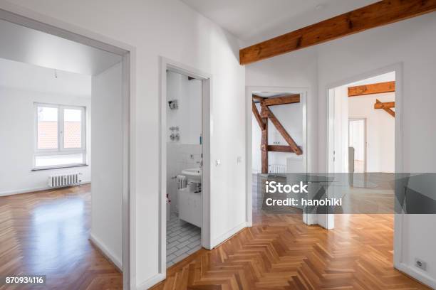 Penthouse Flat After Renovation Empty Flat Hallway Stock Photo - Download Image Now