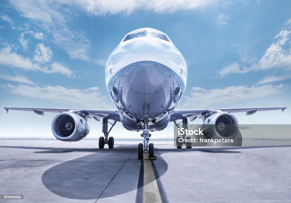 aircraft aircraft is waiting for take off Airplane Stock Photo