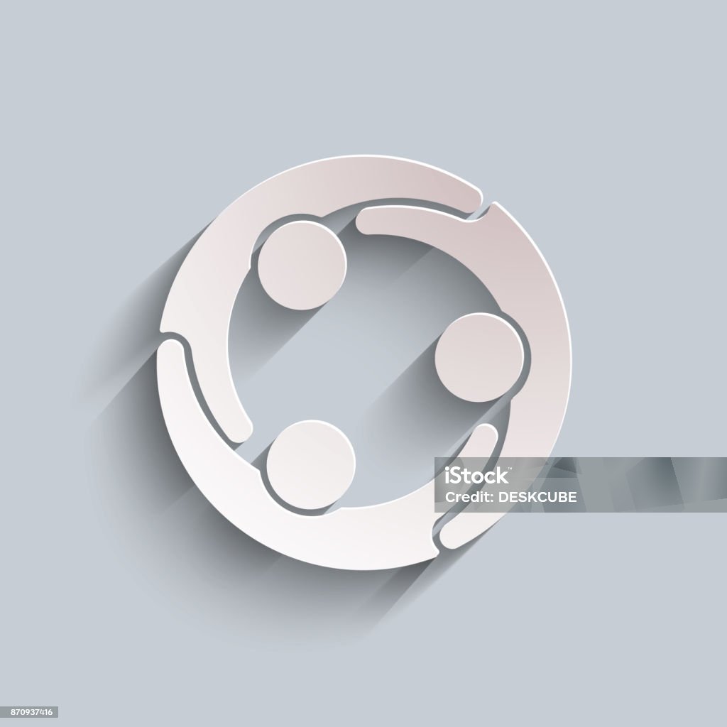 Business people holding each other, in a meeting Business people holding each other, finishing up a meeting Logo stock vector