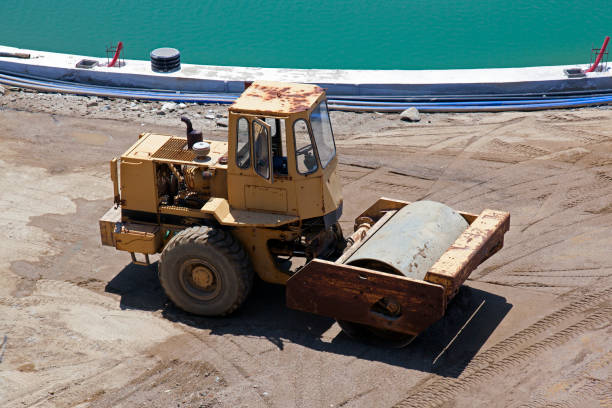 istock A construction machine near the seaside in Mykonos greece 870938434