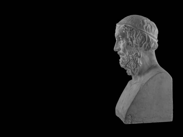 istock White plaster statue of the bust of the philosopher Homer 870948120