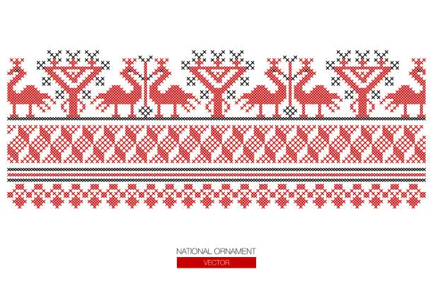 Vector illustration of national ornament background