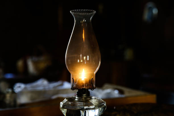paraffin lamp stock photo