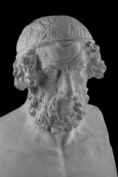 istock White plaster statue of the bust of the philosopher Homer 870961104