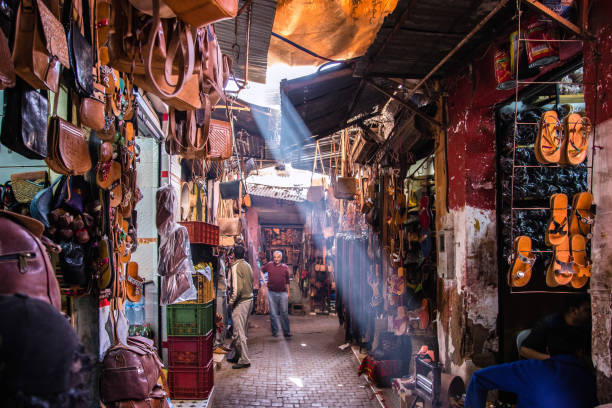 raio de sol no souk - moroccan tannery - fotografias e filmes do acervo