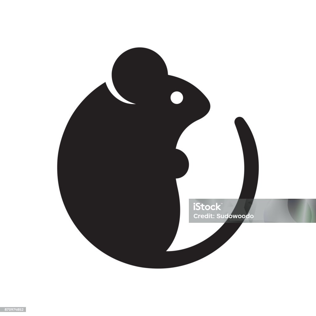 Icône de souris de dessin animé simple - clipart vectoriel de Souris - Animal libre de droits