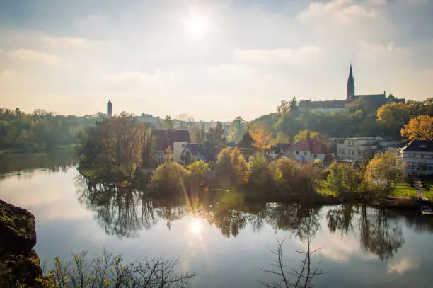 Idyllic view of Halle (Saale), Germany, on a day in Autumn