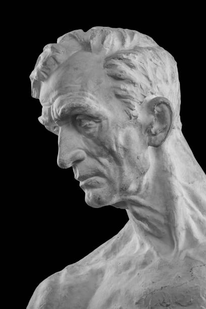 istock White plaster bust, sculptural portrait of the Master 870985750