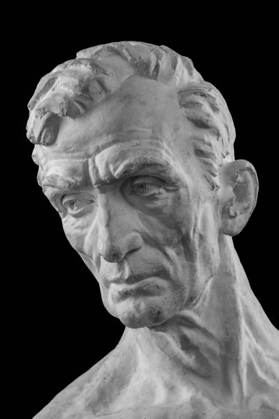 istock White plaster bust, sculptural portrait of the Master 870986108