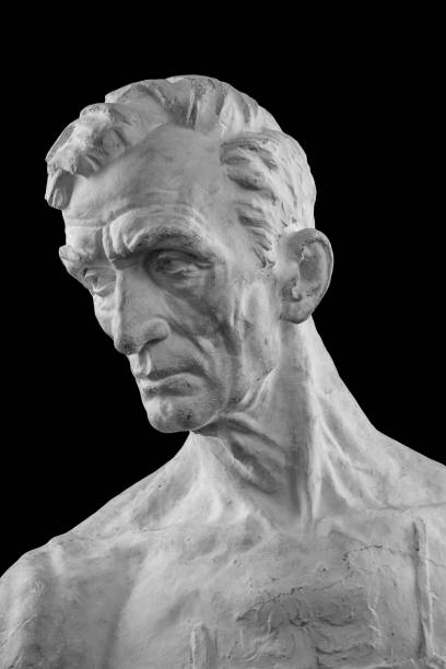 istock White plaster bust, sculptural portrait of the Master 870988534