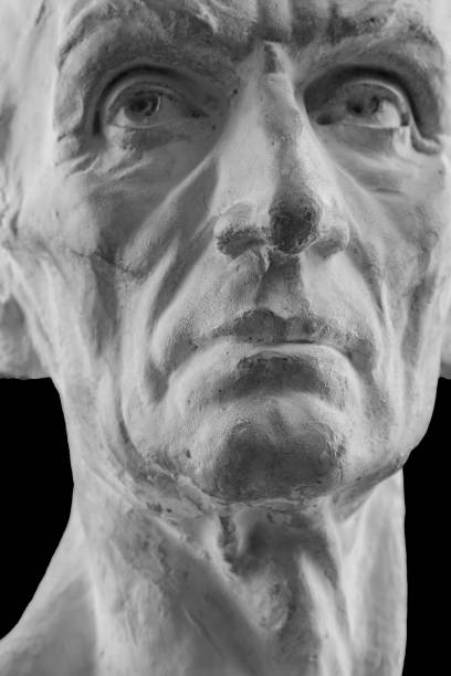 istock White plaster bust, sculptural portrait of the Master 870989310