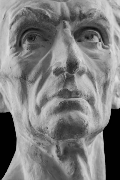 istock White plaster bust, sculptural portrait of the Master 870989690