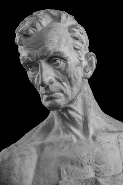 istock White plaster bust, sculptural portrait of the Master 870991968