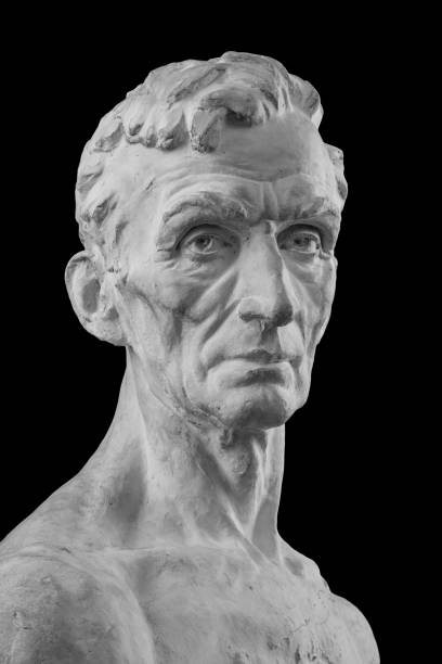 istock White plaster bust, sculptural portrait of the Master 870992194
