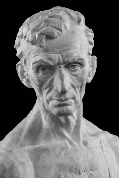 istock White plaster bust, sculptural portrait of the Master 870993484