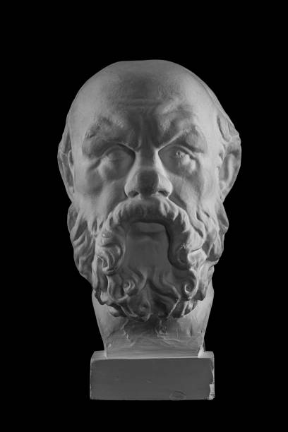 istock White plaster bust, sculptural portrait of Socrates 870993548