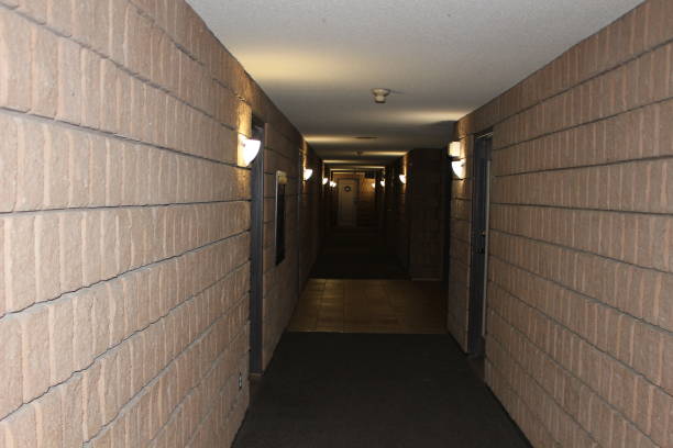 istock Hallway of dark apartment 870996760
