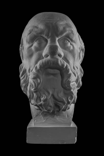istock White plaster bust, sculptural portrait of Socrates 870999042