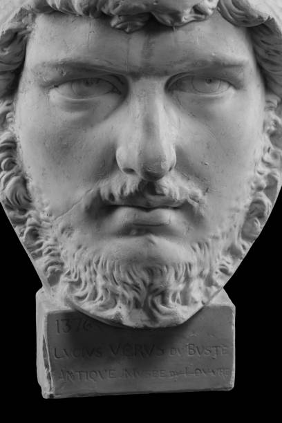 istock White plaster bust, sculptural portrait of Lucius Verus 870999714