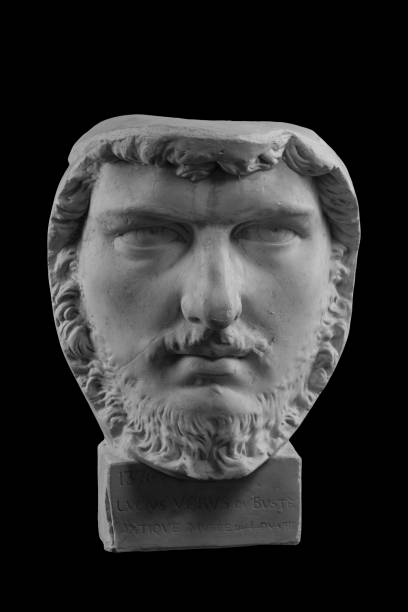 istock White plaster bust, sculptural portrait of Lucius Verus 871002072