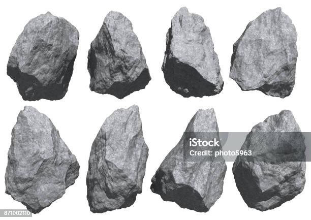 Rock Stock Photo - Download Image Now - Rock - Object, Stone - Object, Cut Out