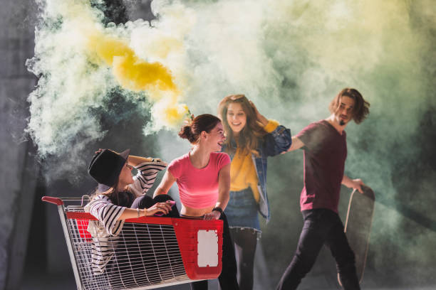 istock Careless teenagers having fun 871009142