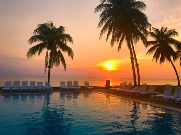 istock the sunsets over the shore swimming pool at the beach 871009146