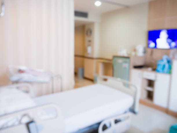 istock Abstract blur Hospital Room interior for background 871012048