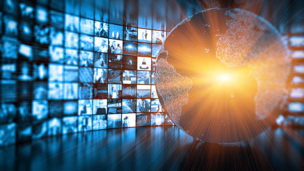 istock Media concept video wall with small screens 871017932