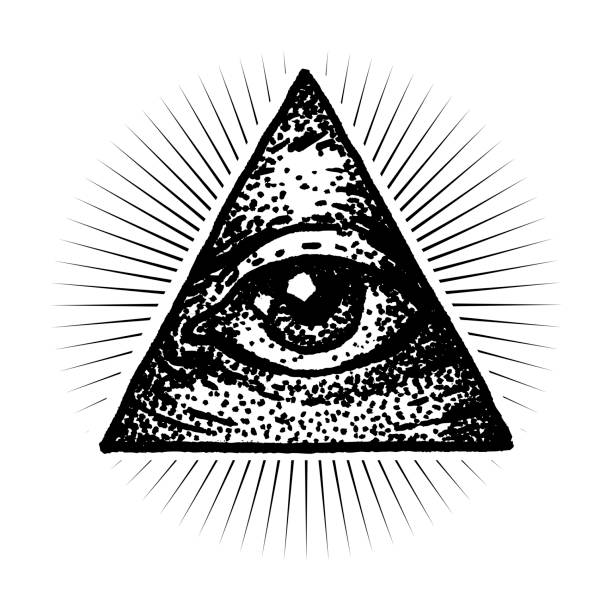 Masonic Eye Masonic Eye Vector Illustration illuminati stock illustrations