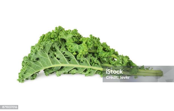 Fresh Green Kale Leaves Stock Photo - Download Image Now - Kale, Leaf, Cut Out