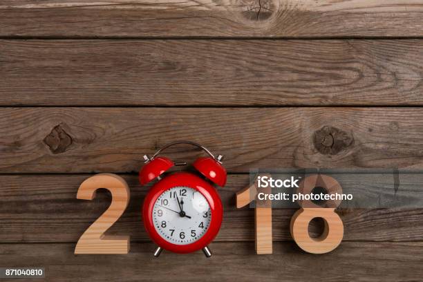 New Year 2018 Clock Counting Down Stock Photo - Download Image Now - 12 O'Clock, 2018, Abstract