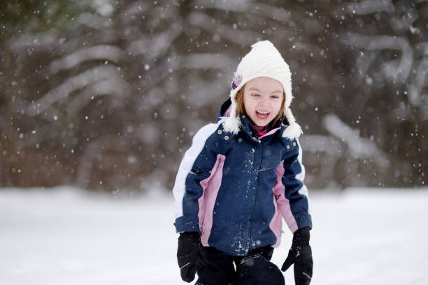 istock Little girl having fun on winter day 871043868