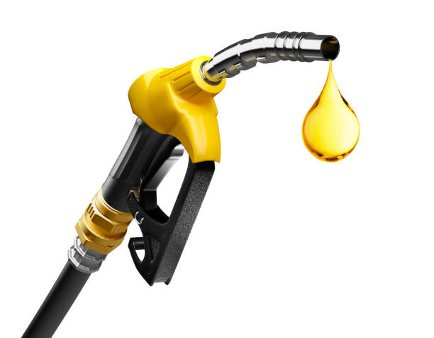 Oil dripping from a gasoline pump stock photo