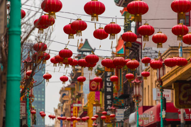 istock Chinease lantern hanging in China Town San Francisco CA 871050230