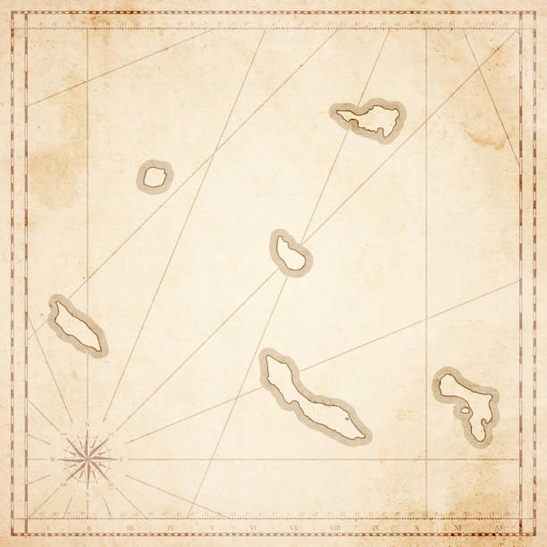 istock Netherlands Antilles map in retro vintage style - old textured paper 871053420