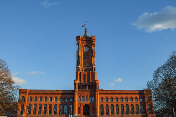 istock Red City Hall in Berlin, Germany. Front view 871057026
