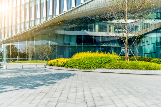 istock Low angle view of skyscrapers architectural glass 871064104