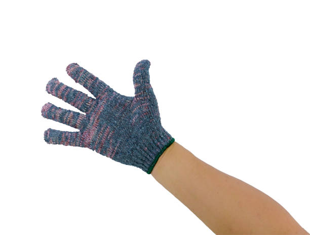 istock Gloves in hand isolated on white background with clipping path. 871064816
