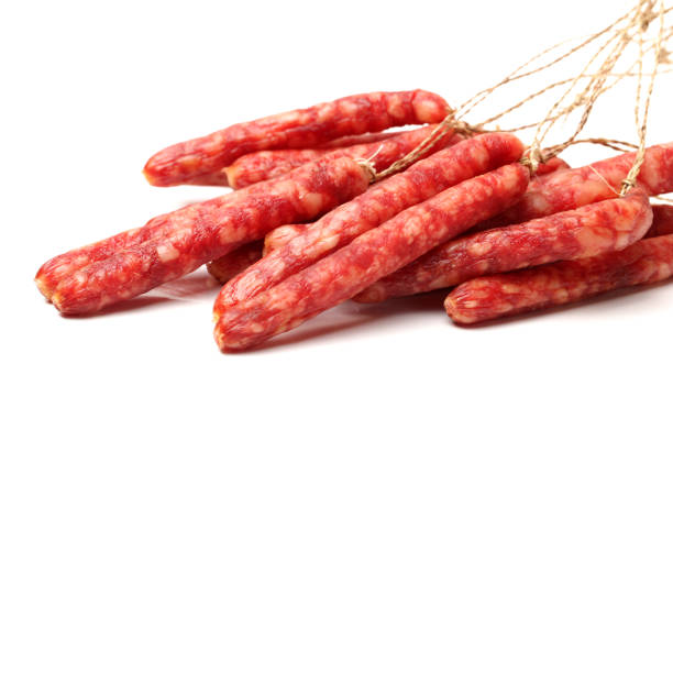 istock Chinese sausage on the white background 871067472