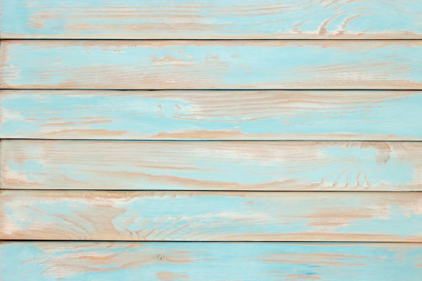 istock Wooden table teal paint, shabby wood surface. Old texture for antique background 871070664