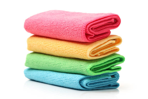 istock Set of microfiber cleaning cloths isolated on white background 871071544