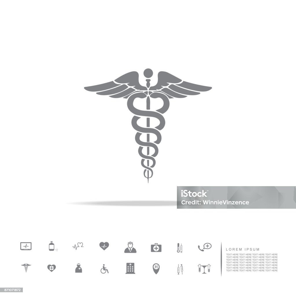 caduceus medical symbol Healthcare And Medicine stock vector