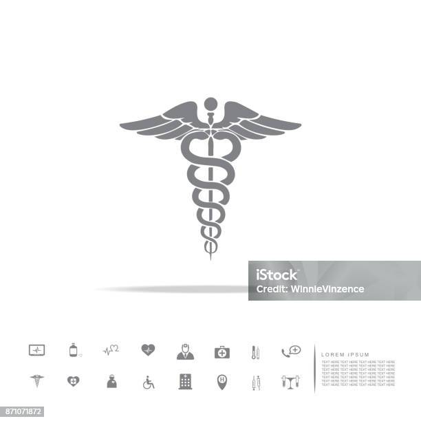 Caduceus Medical Symbol Stock Illustration - Download Image Now - Healthcare And Medicine, Caduceus, Logo