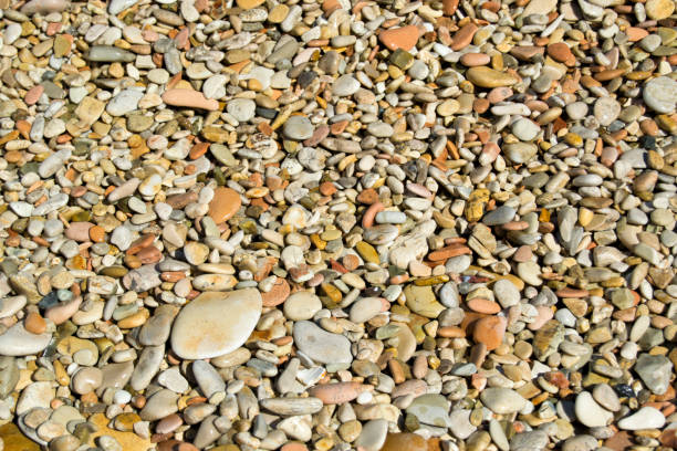 istock Small stones on a sea beach used as background or texture.  For graphical concept 871079042