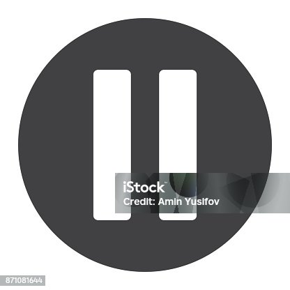 istock Pause glyph icon, web and mobile, stop sign 871081644