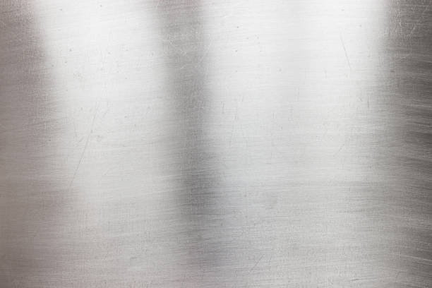 istock Texture of tinplate, silver metal as background 871082476